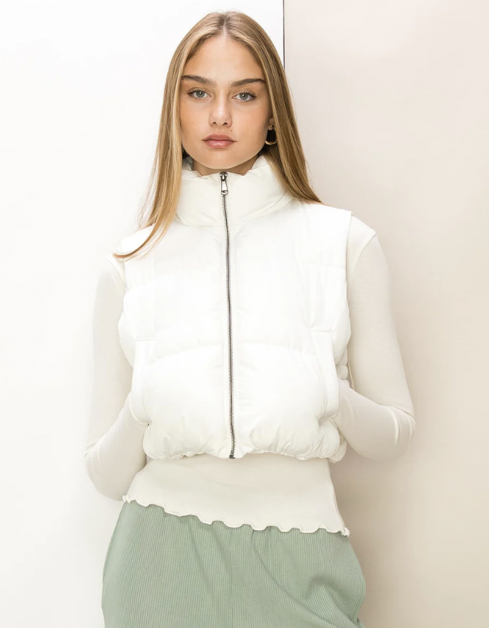 Cropped Puffer Vest | HYFVE Double Zero | delilah studios