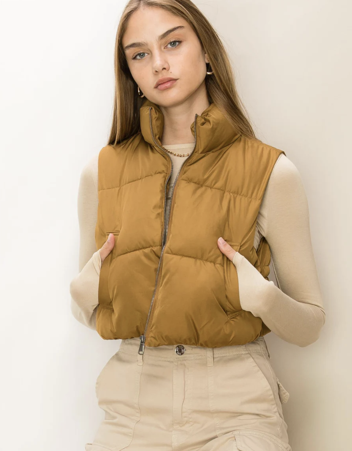 Cropped Puffer Vest | HYFVE Double Zero | delilah studios